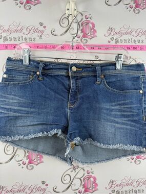 ROXY shorts mini booty Frayed Hem Women's Denim Shorts - Blue